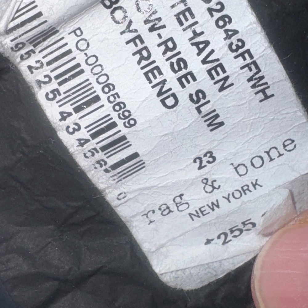 Rag & Bone Low Rise Slim Boyfriend Jeans NWT - Picture 6 of 10